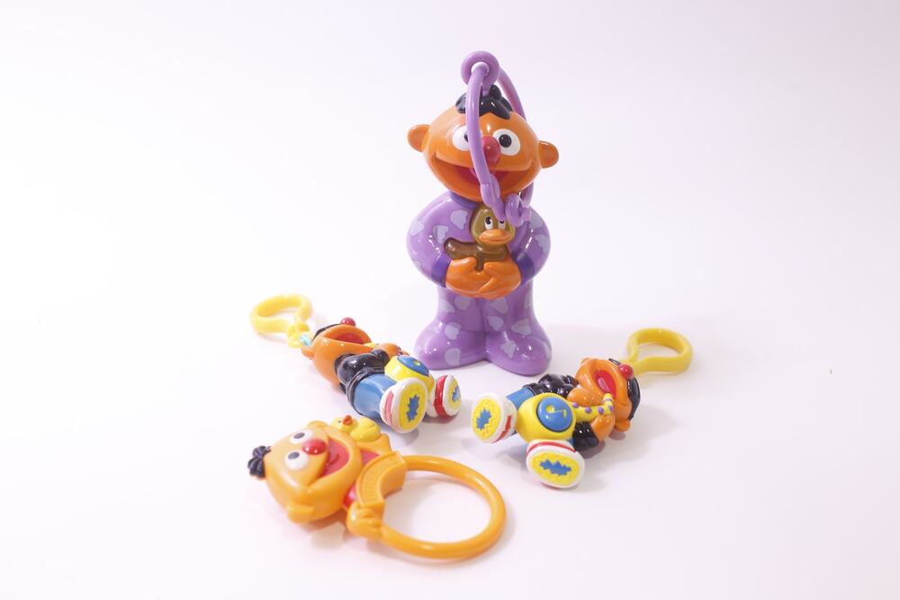 90s 00s Sesame Street, Activity Toy, Lot, Rattle, Hanging, Mobile, Vintage, Col